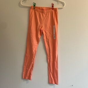 NWT coral pink leggings girls size 7